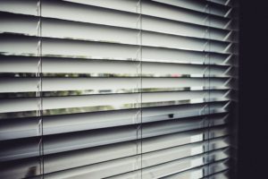 blinds on a window